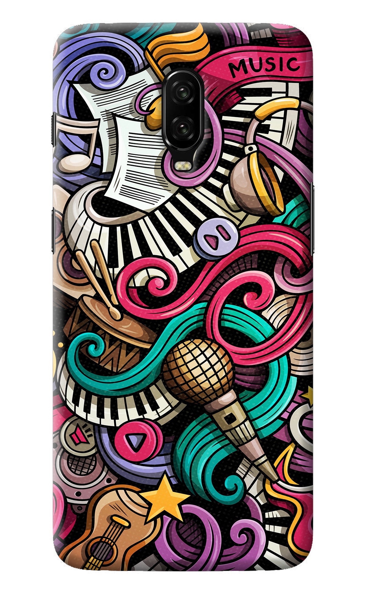 Music Abstract Oneplus 6T Back Cover