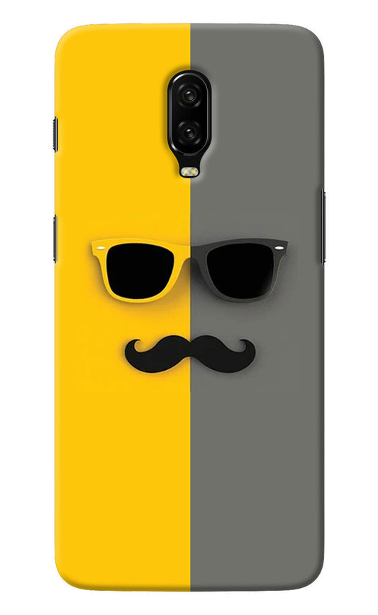 Sunglasses with Mustache Oneplus 6T Back Cover