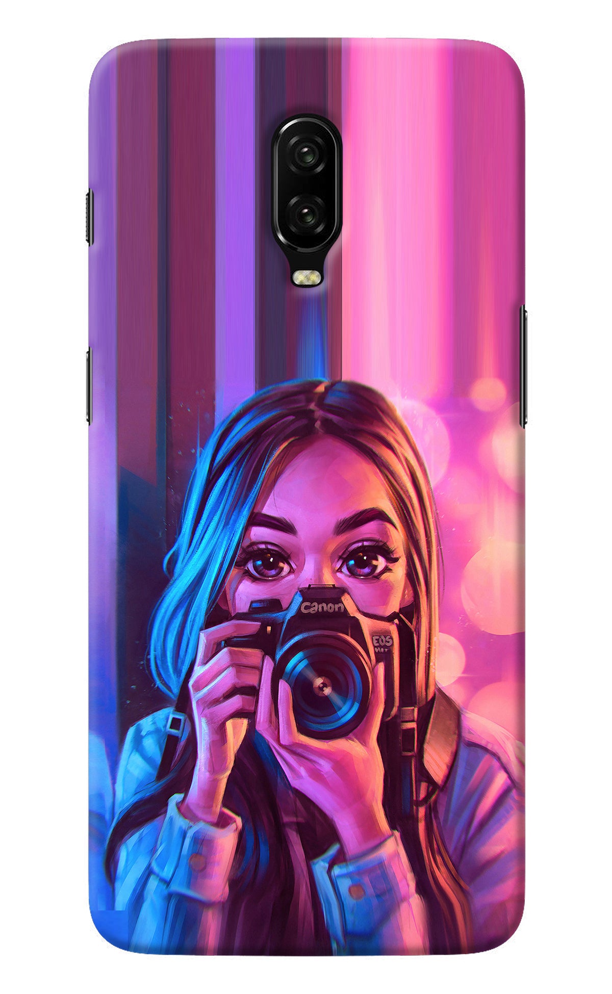 Girl Photographer Oneplus 6T Back Cover