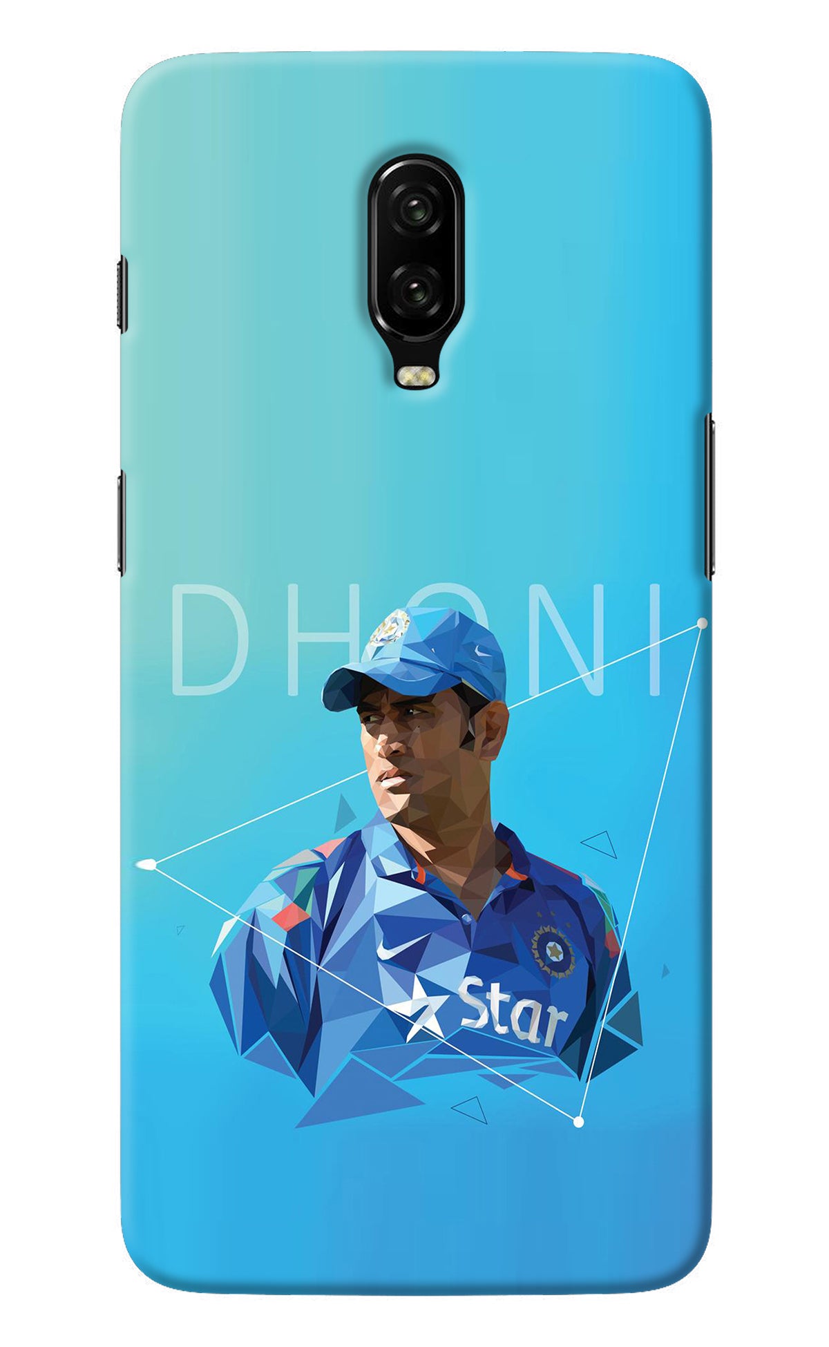 Dhoni Artwork Oneplus 6T Back Cover