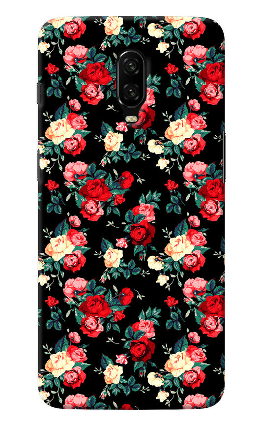 Rose Pattern Oneplus 6T Back Cover