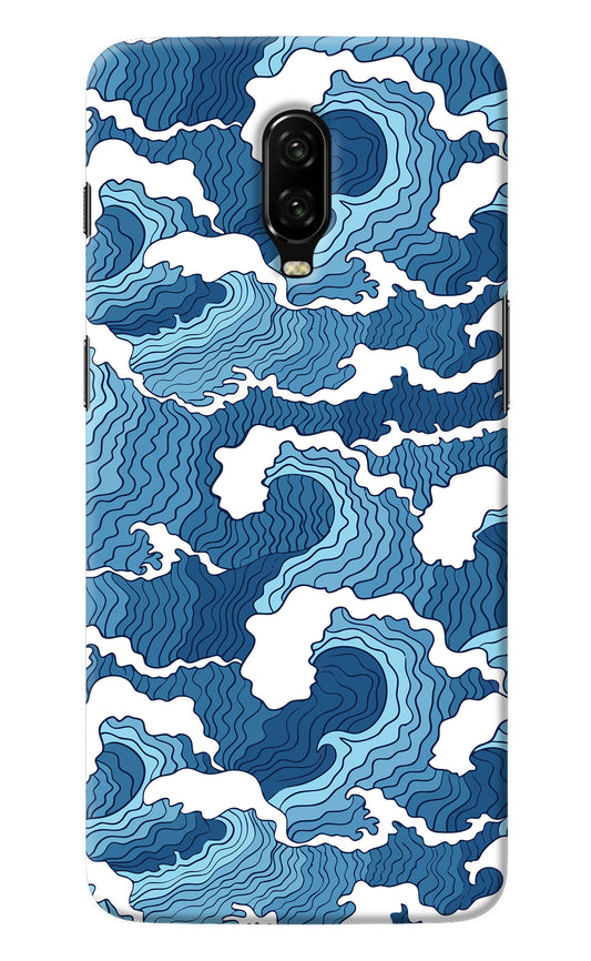Blue Waves Oneplus 6T Back Cover
