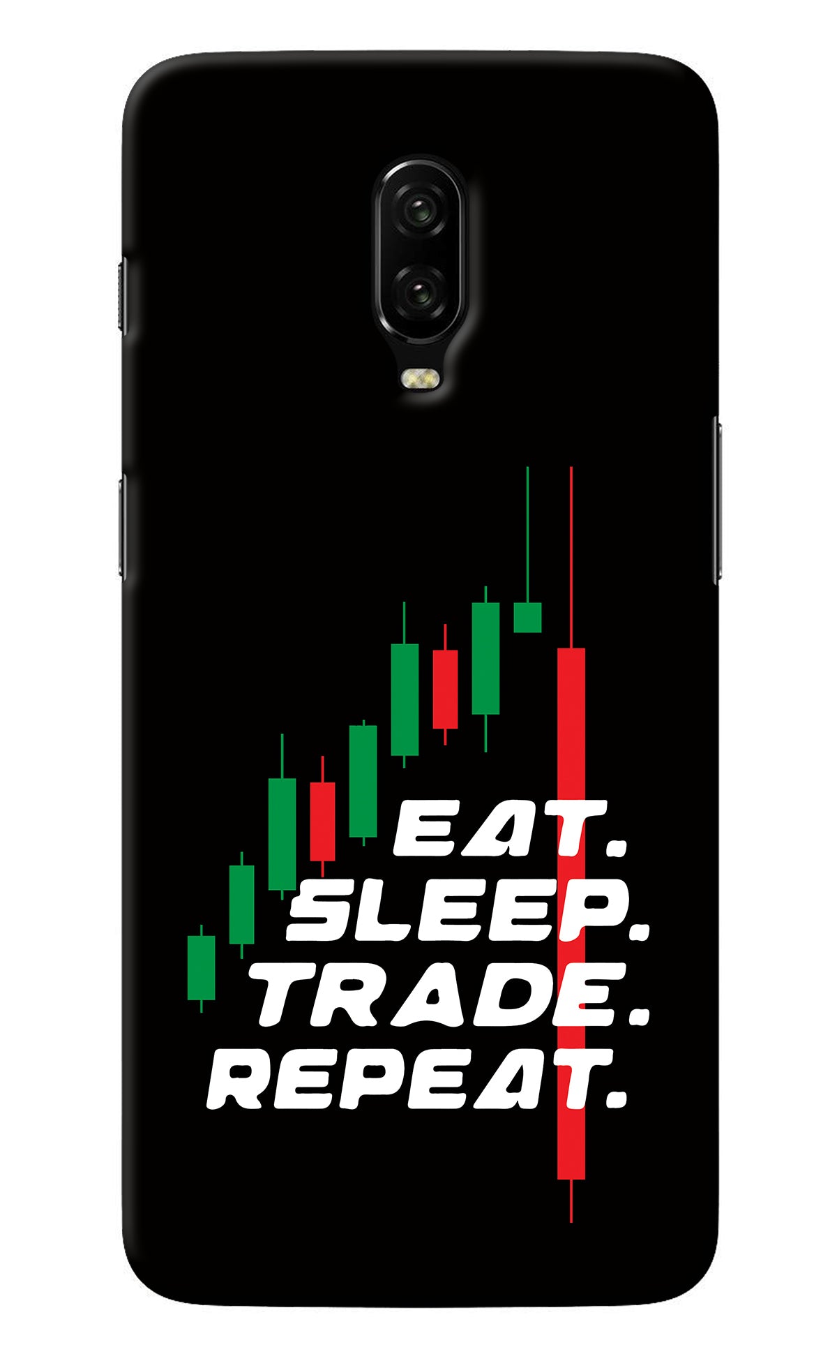 Eat Sleep Trade Repeat Oneplus 6T Back Cover