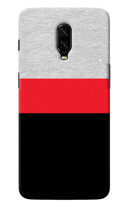 Tri Color Pattern Oneplus 6T Back Cover