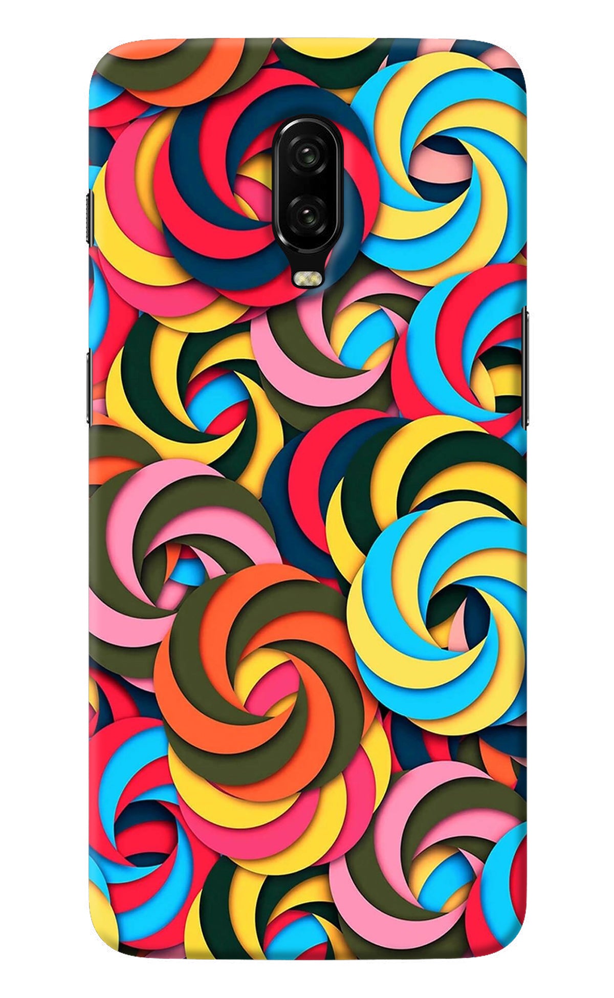 Spiral Pattern Oneplus 6T Back Cover