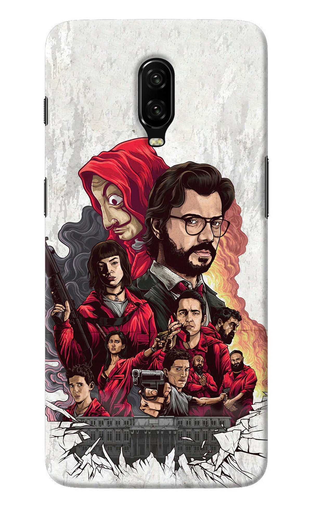 Money Heist Artwork Oneplus 6T Back Cover