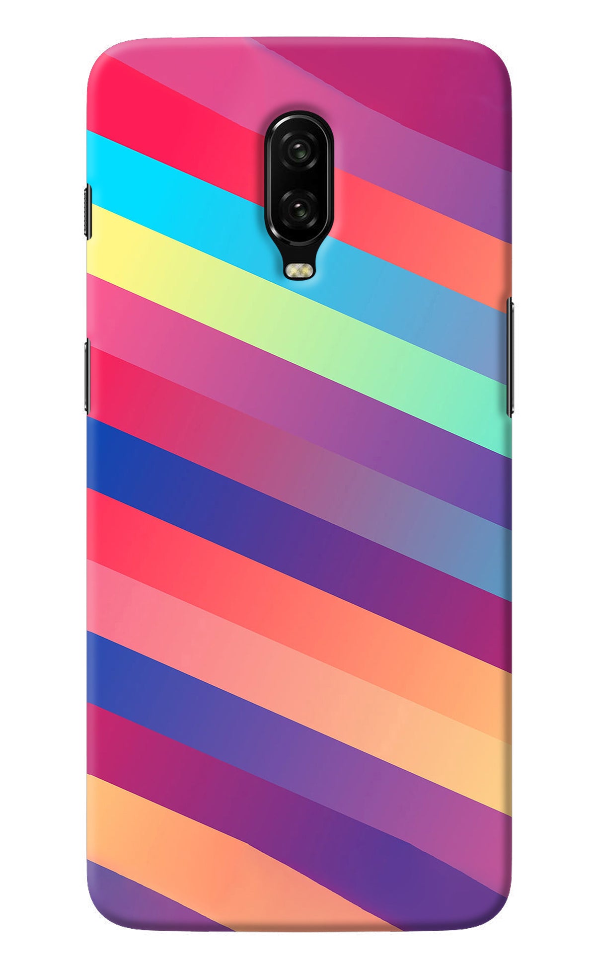 Stripes color Oneplus 6T Back Cover