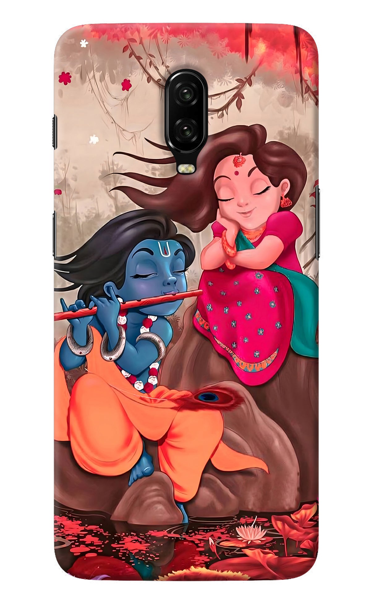 Radhe Krishna Oneplus 6T Back Cover