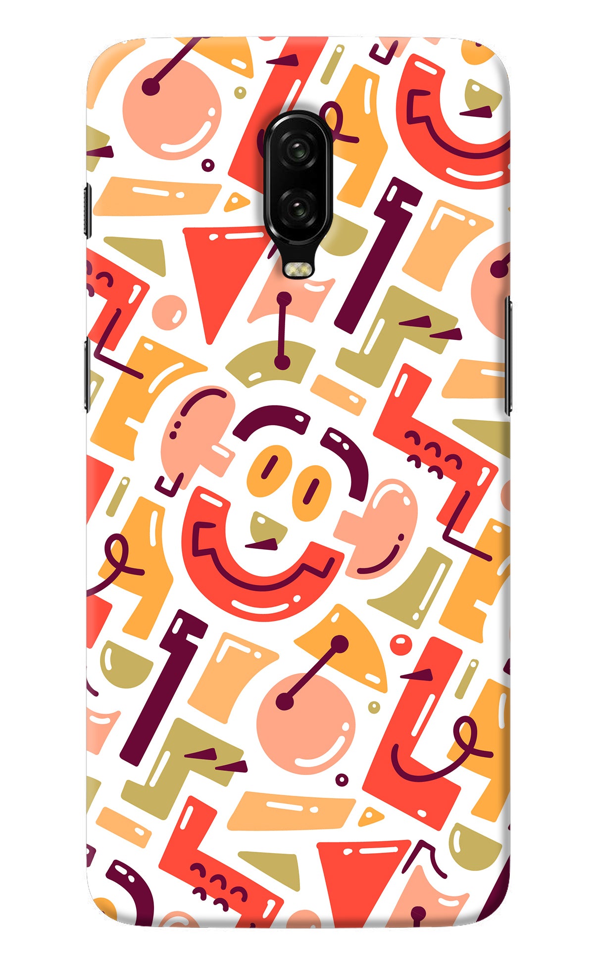 Doodle Pattern Oneplus 6T Back Cover