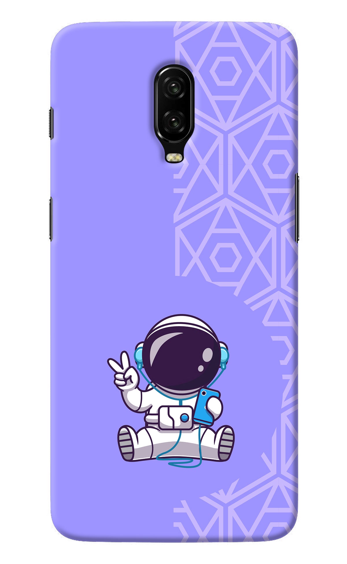 Cute Astronaut Chilling Oneplus 6T Back Cover