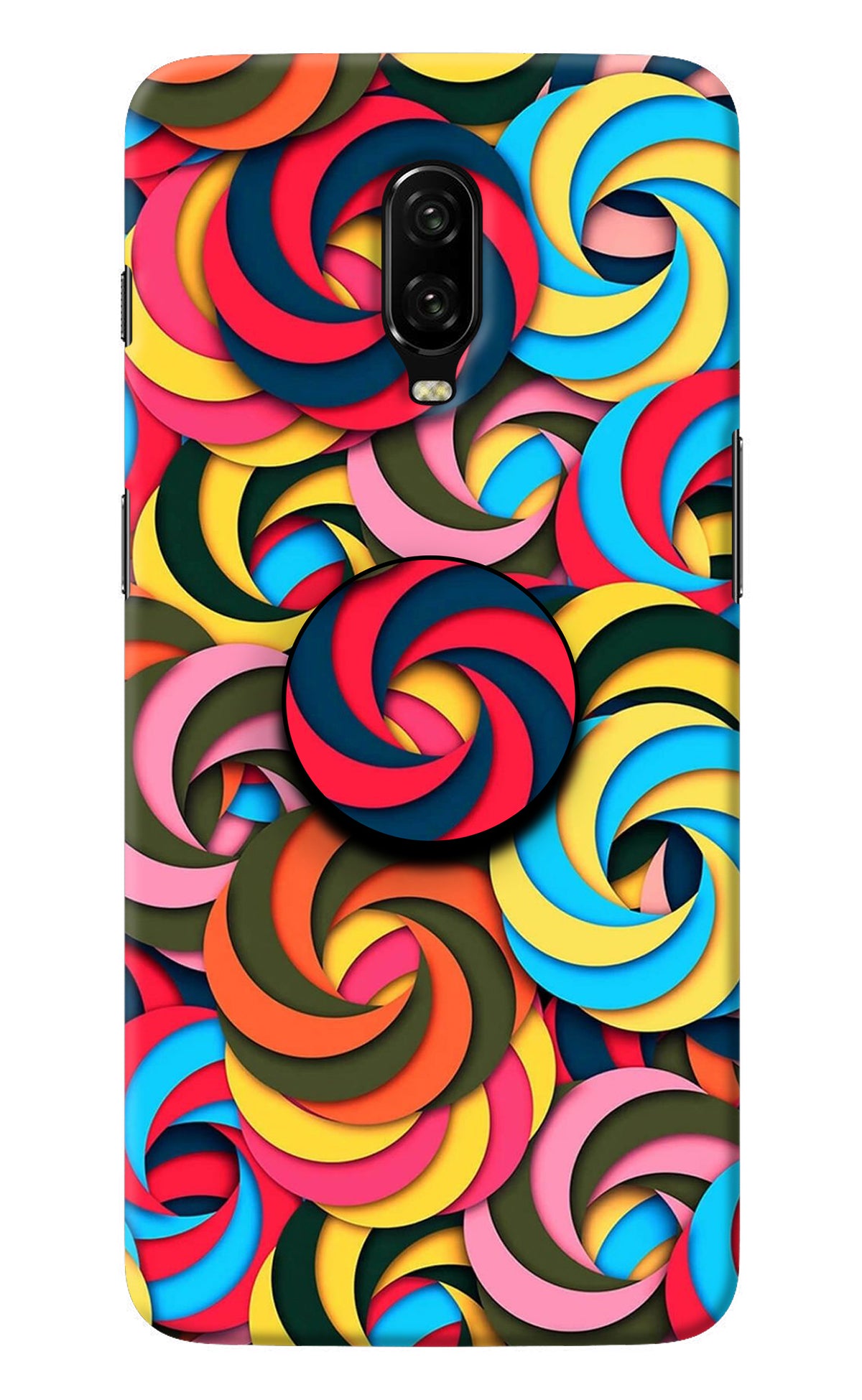 Spiral Pattern Oneplus 6T Pop Case