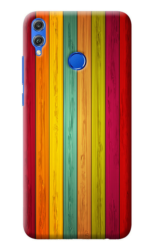 Multicolor Wooden Honor 8X Back Cover