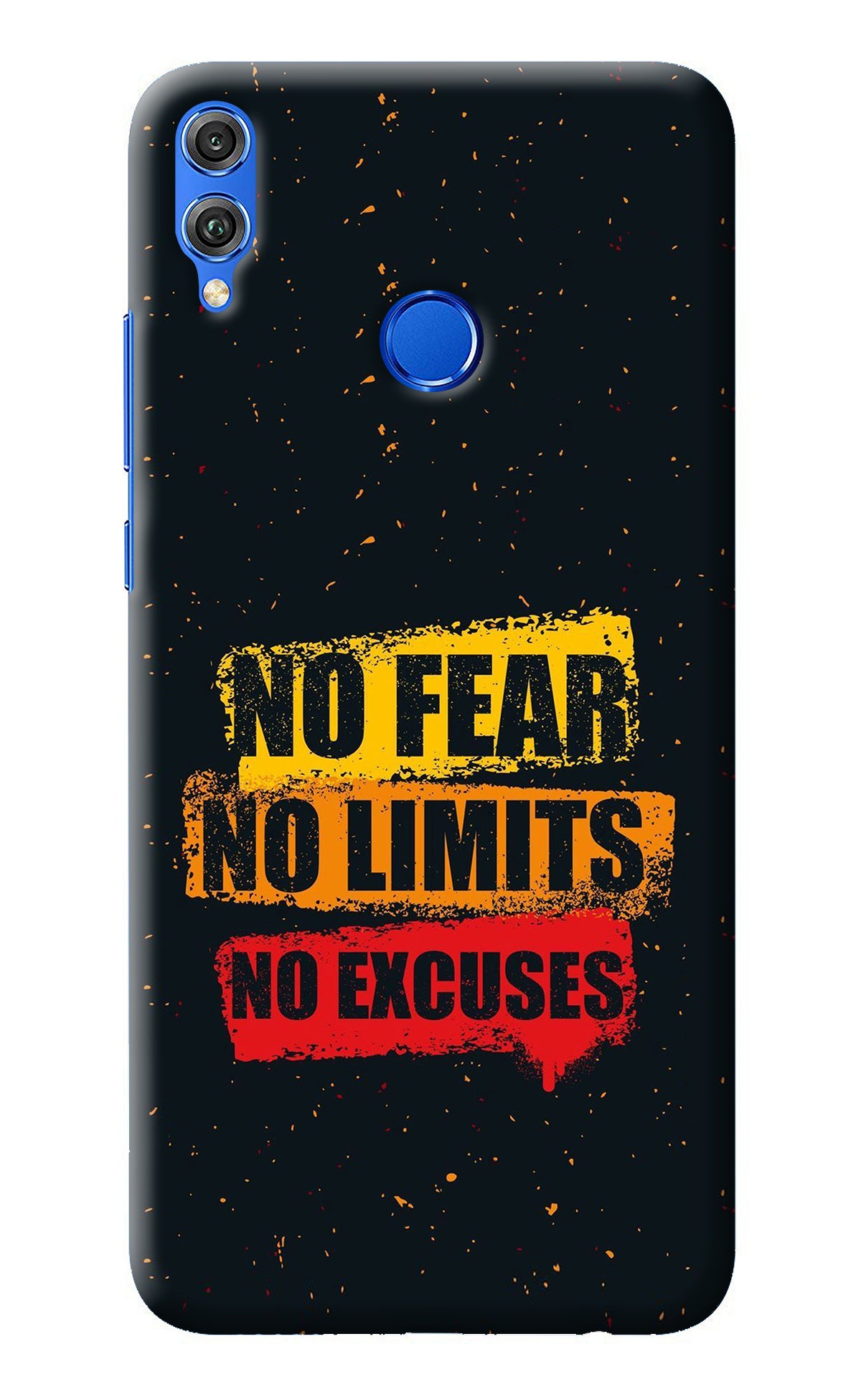 No Fear No Limits No Excuse Honor 8X Back Cover