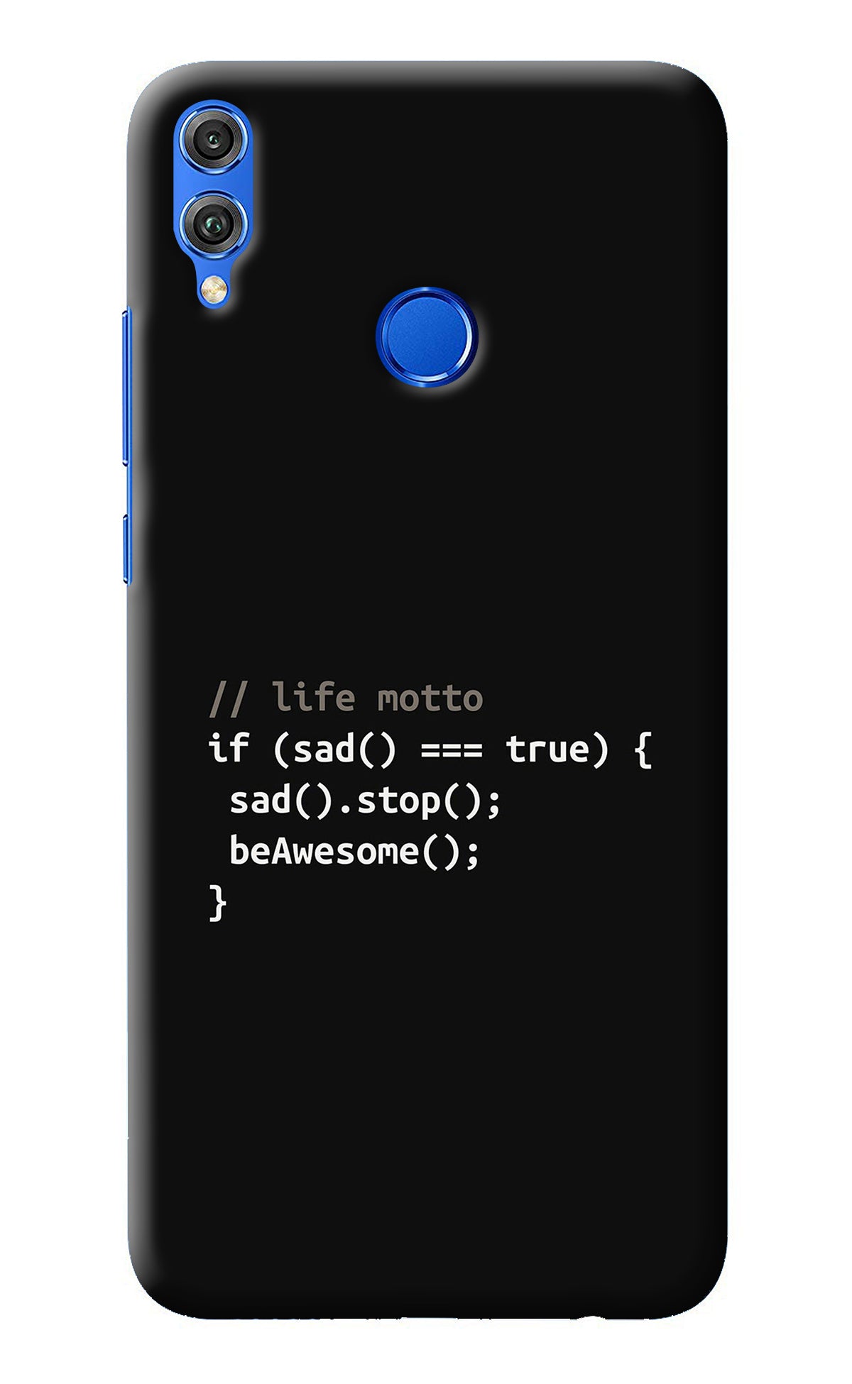 Life Motto Code Honor 8X Back Cover