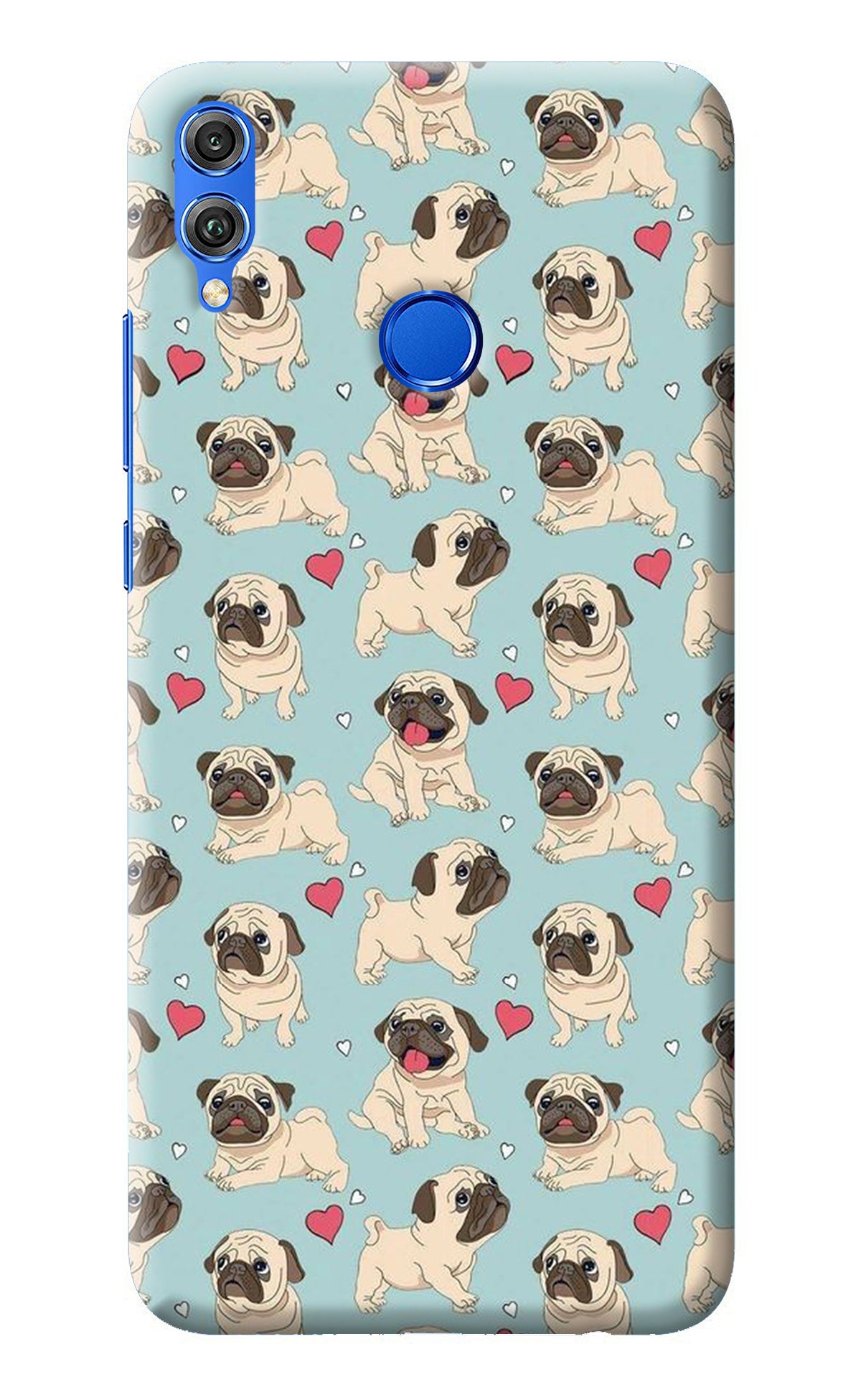 Pug Dog Honor 8X Back Cover