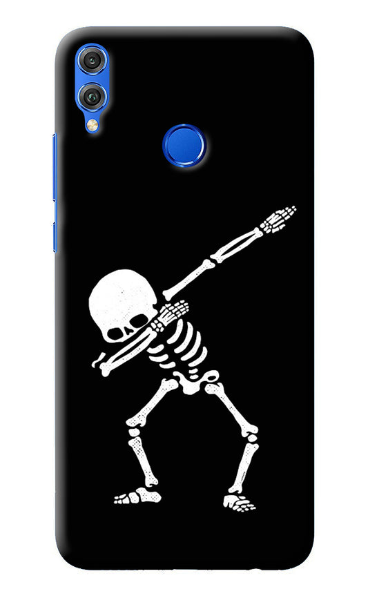 Dabbing Skeleton Art Honor 8X Back Cover