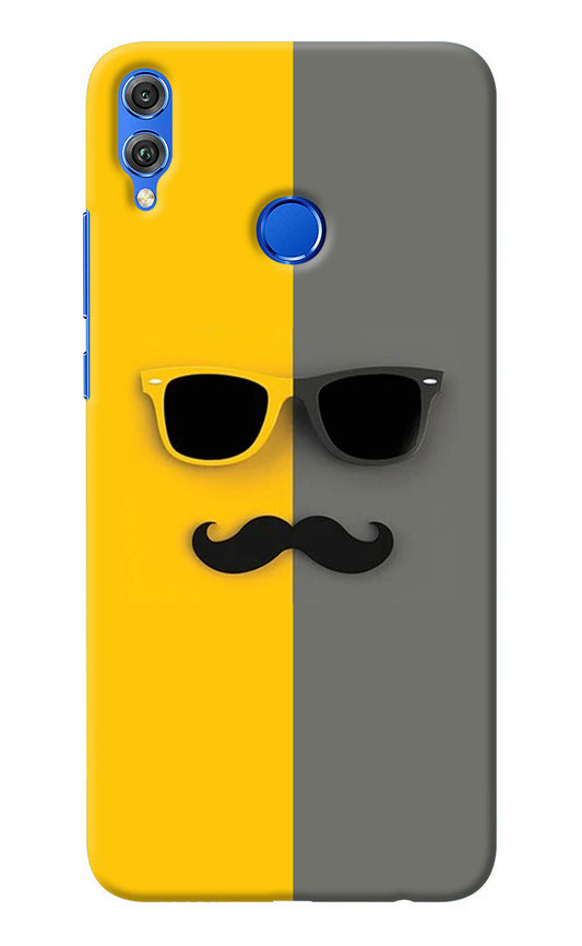 Sunglasses with Mustache Honor 8X Back Cover