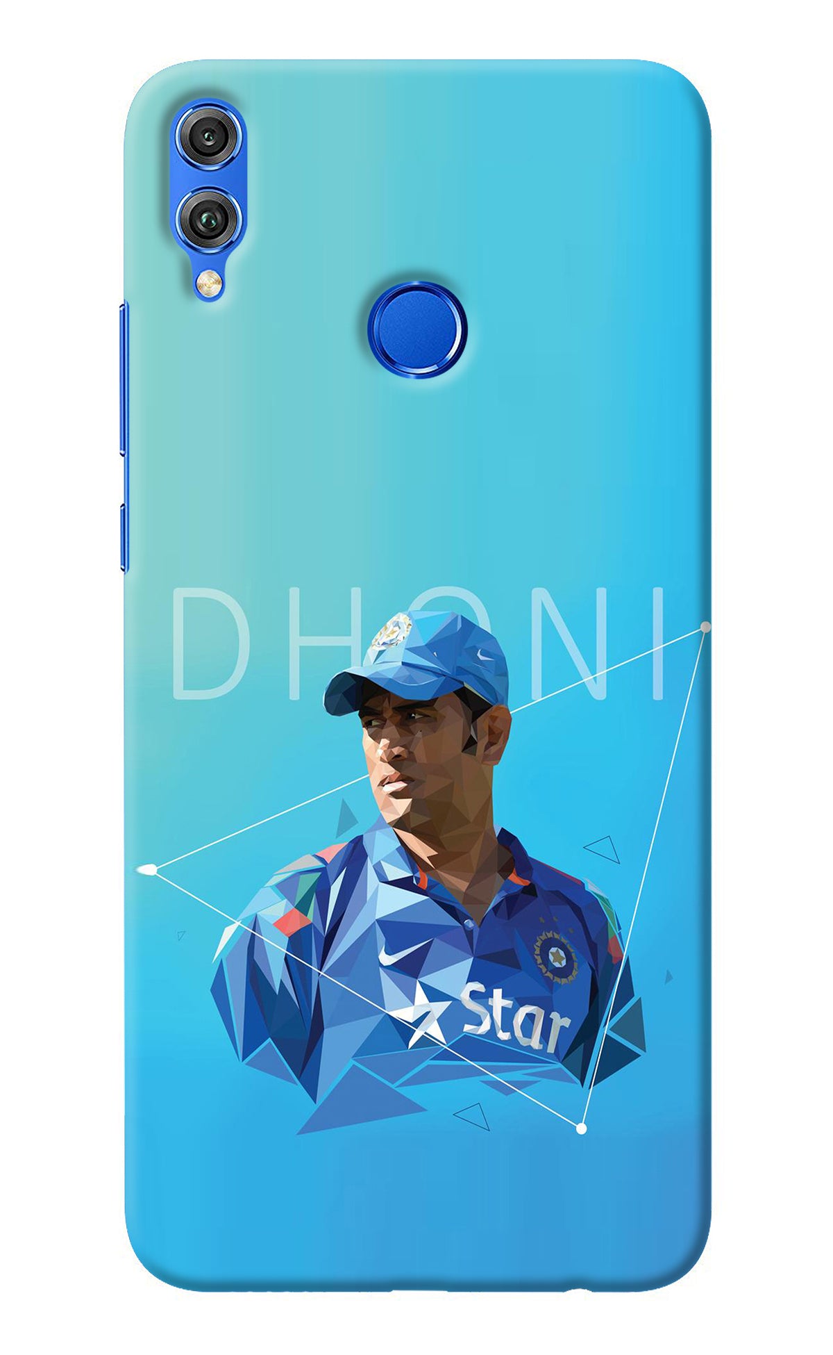 Dhoni Artwork Honor 8X Back Cover