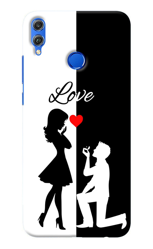 Love Propose Black And White Honor 8X Back Cover