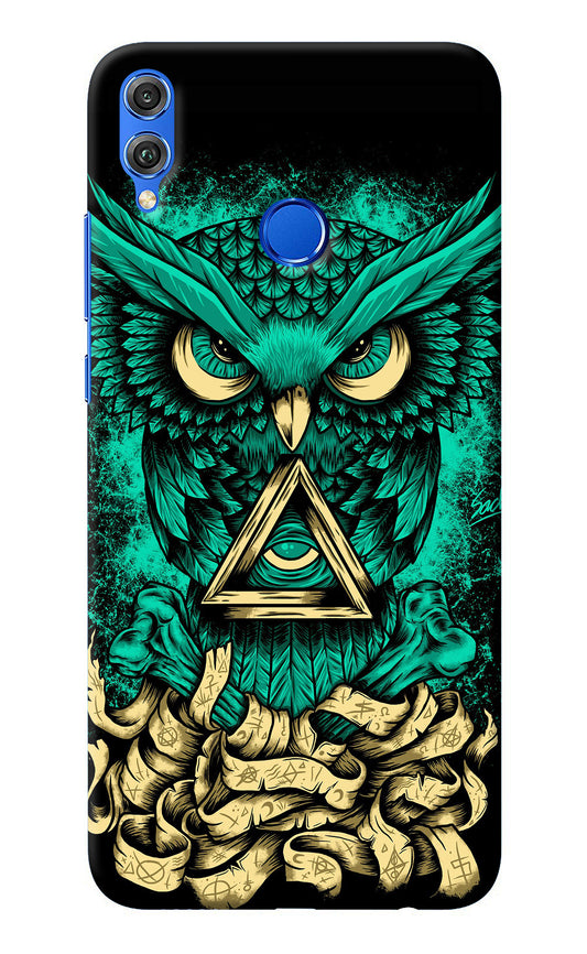 Green Owl Honor 8X Back Cover