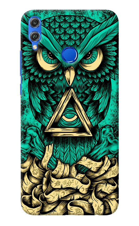 Green Owl Honor 8X Back Cover