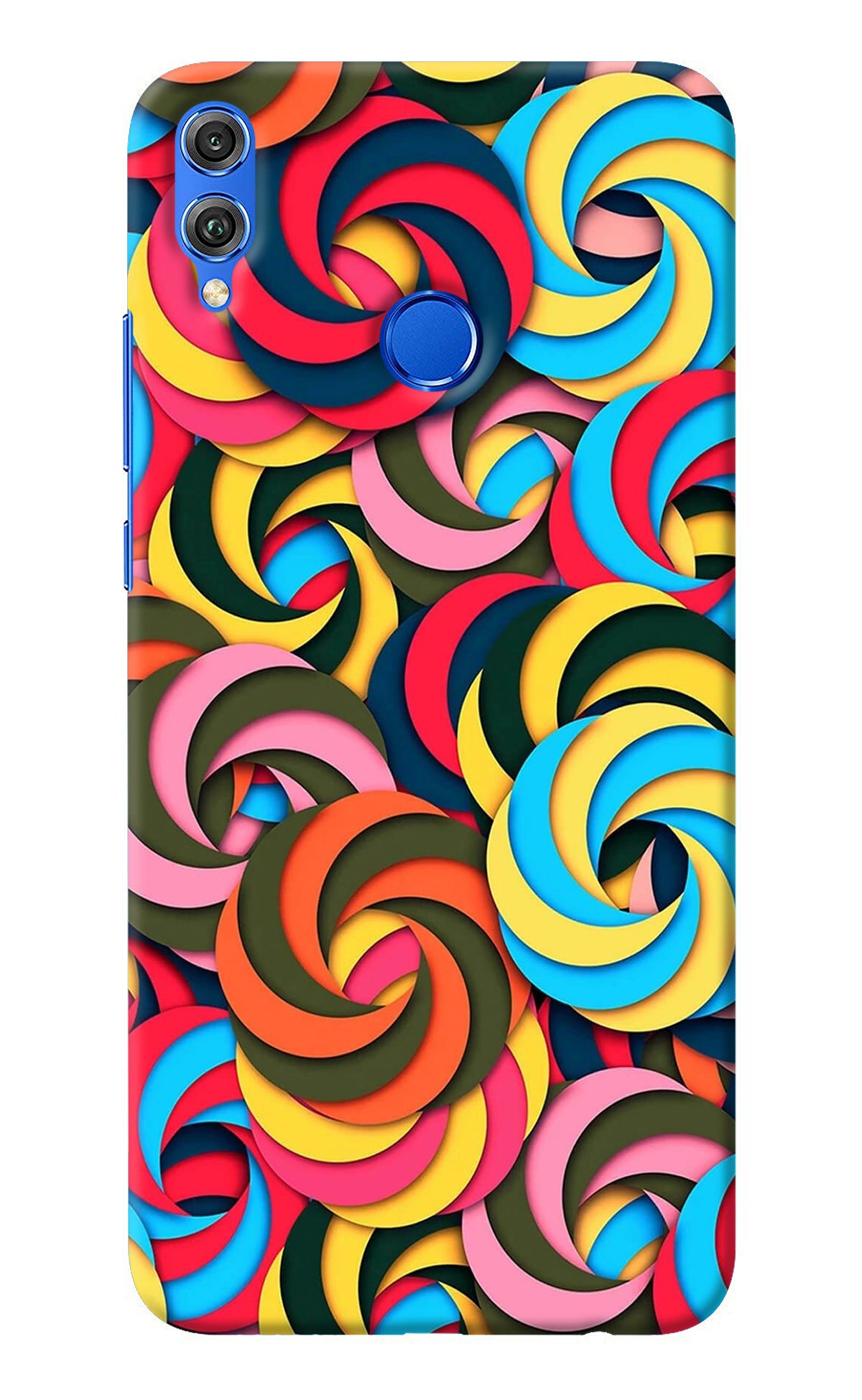 Spiral Pattern Honor 8X Back Cover