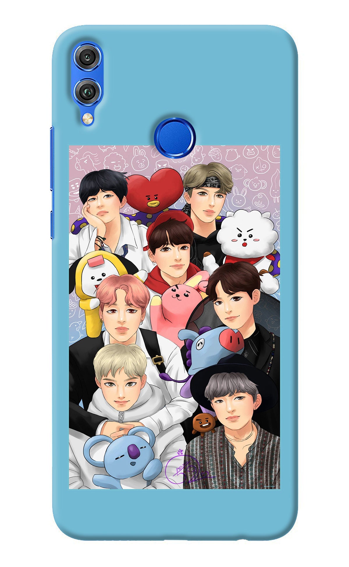 BTS with animals Honor 8X Back Cover