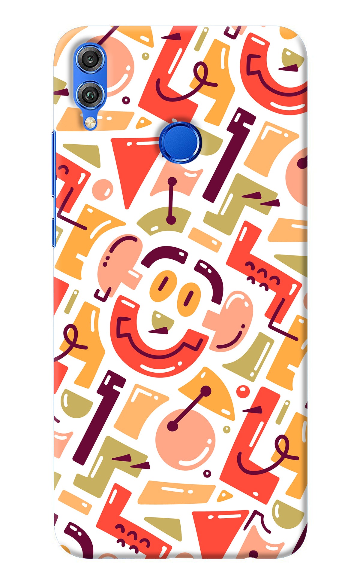 Doodle Pattern Honor 8X Back Cover