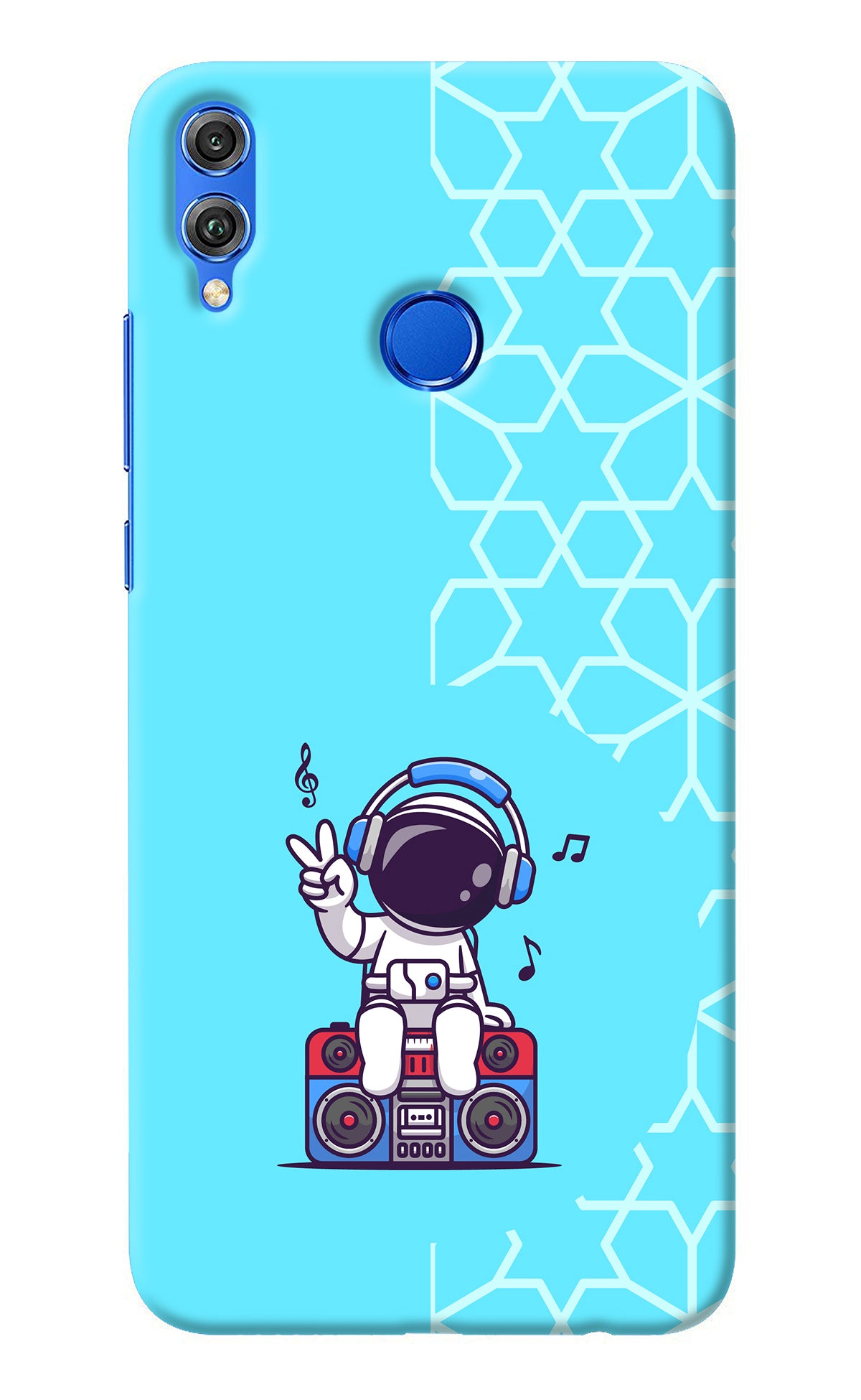 Cute Astronaut Chilling Honor 8X Back Cover