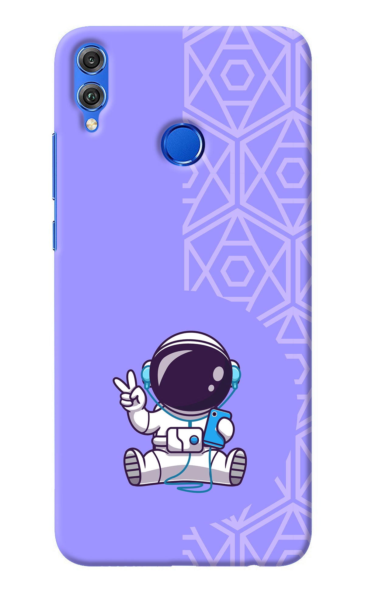 Cute Astronaut Chilling Honor 8X Back Cover