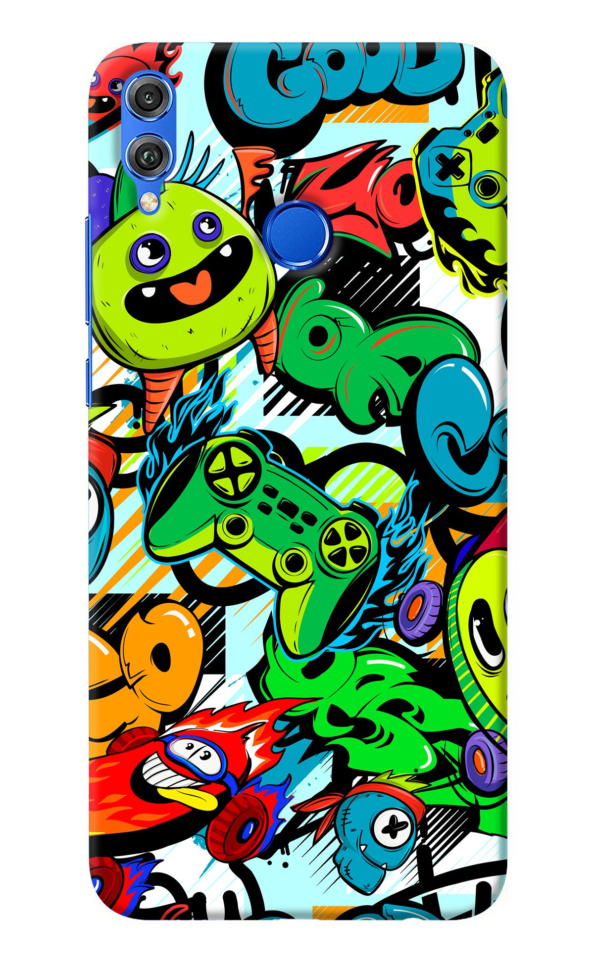 Game Doodle Honor 8X Back Cover