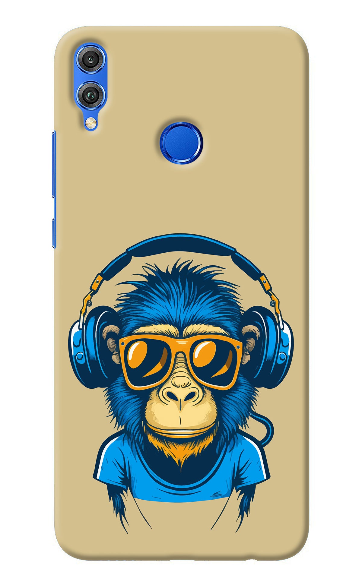 Monkey Headphone Honor 8X Back Cover