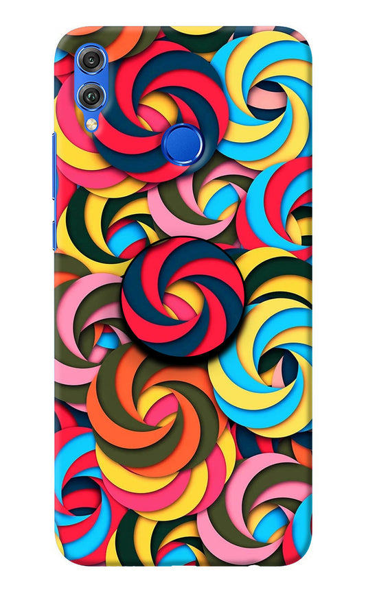 Spiral Pattern Honor 8X Pop Case