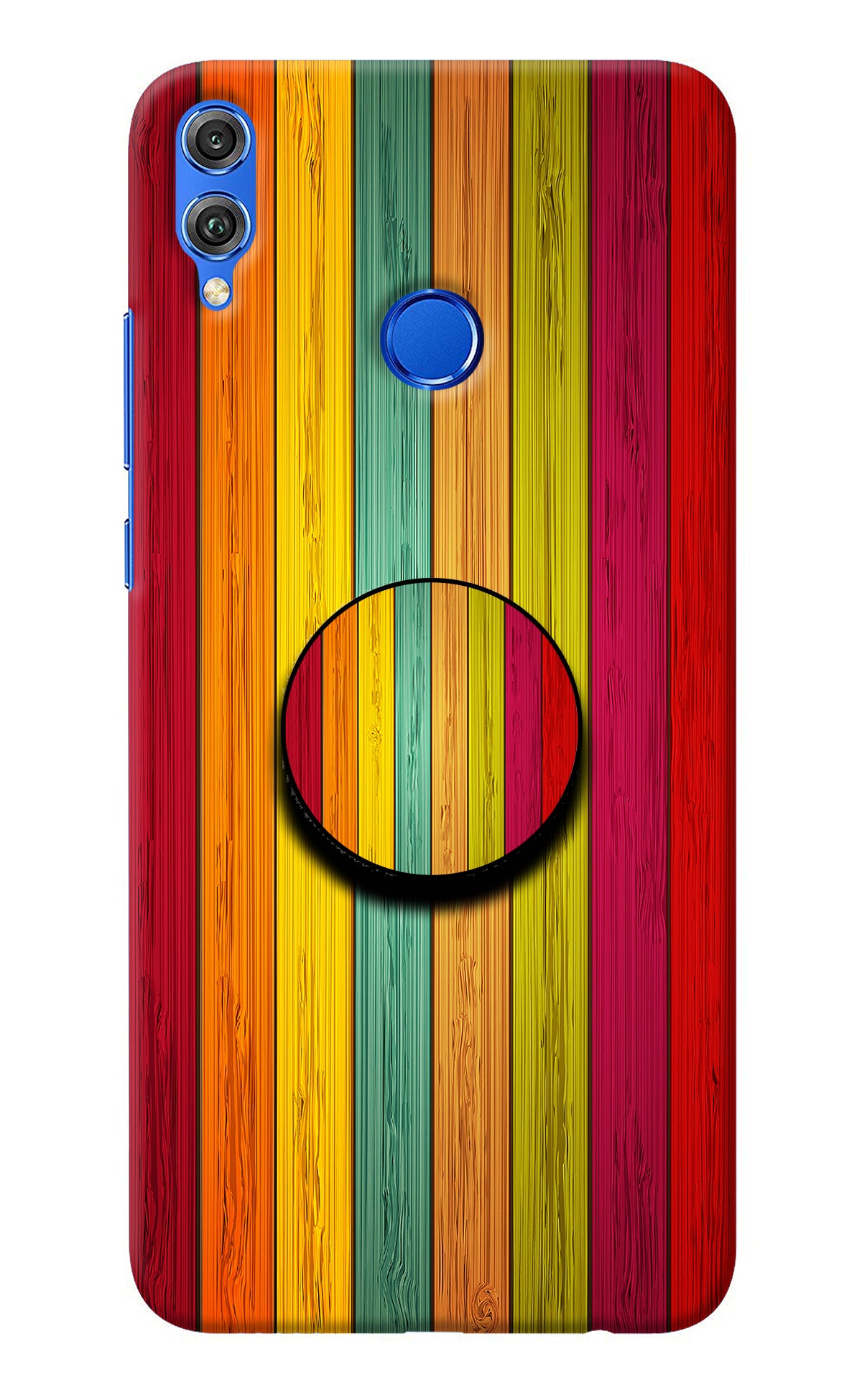 Multicolor Wooden Honor 8X Pop Case