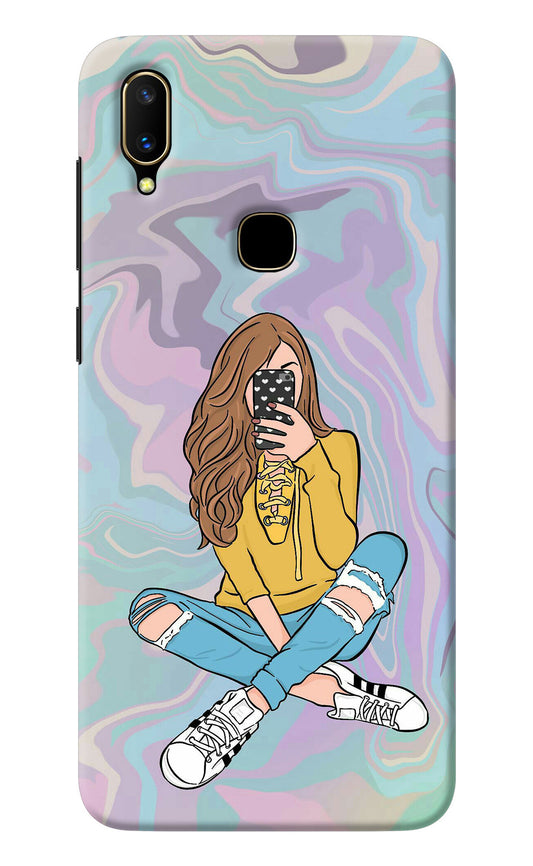 Selfie Girl Vivo V11 Back Cover