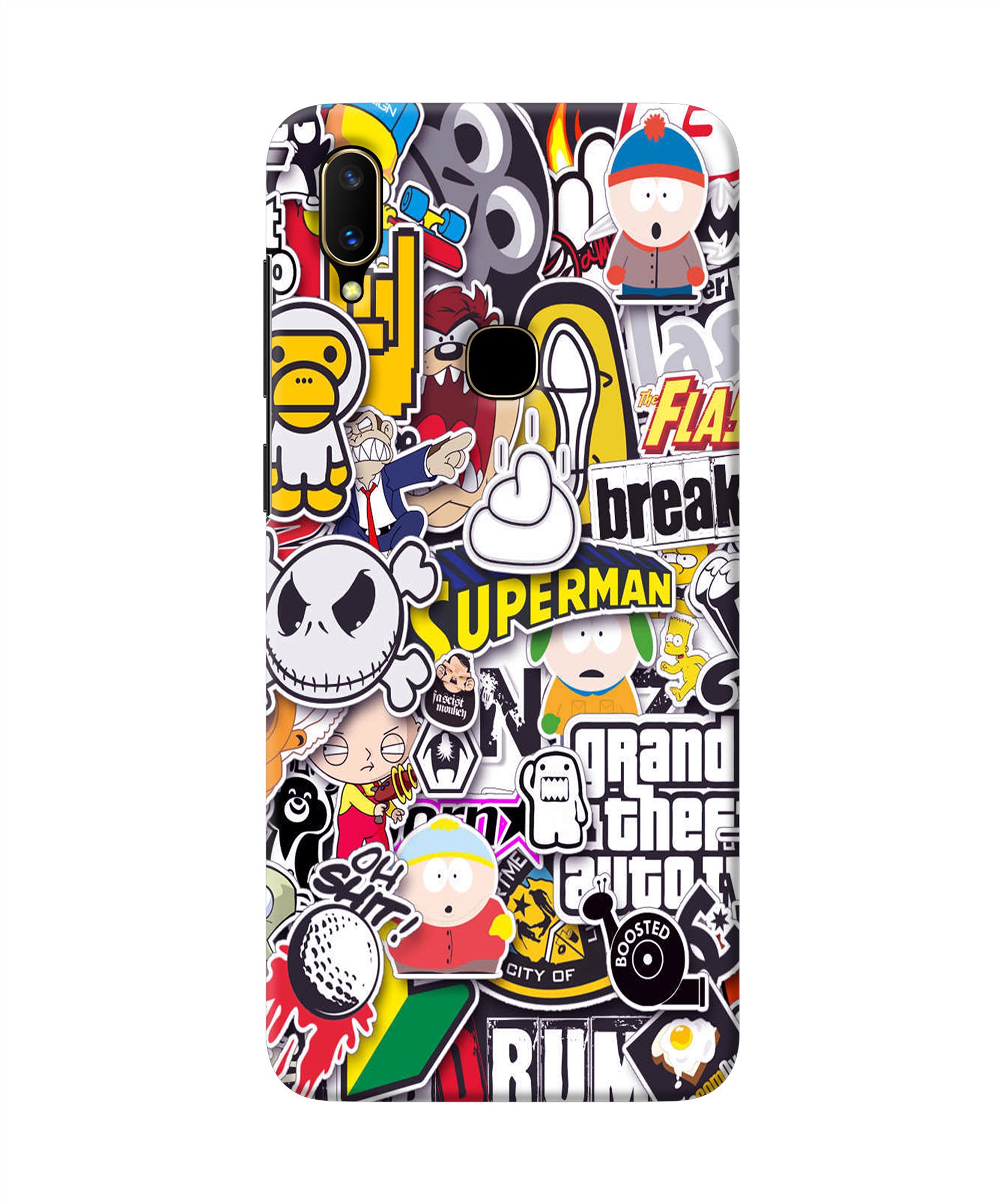 Sticker Bomb Vivo V11 Back Cover