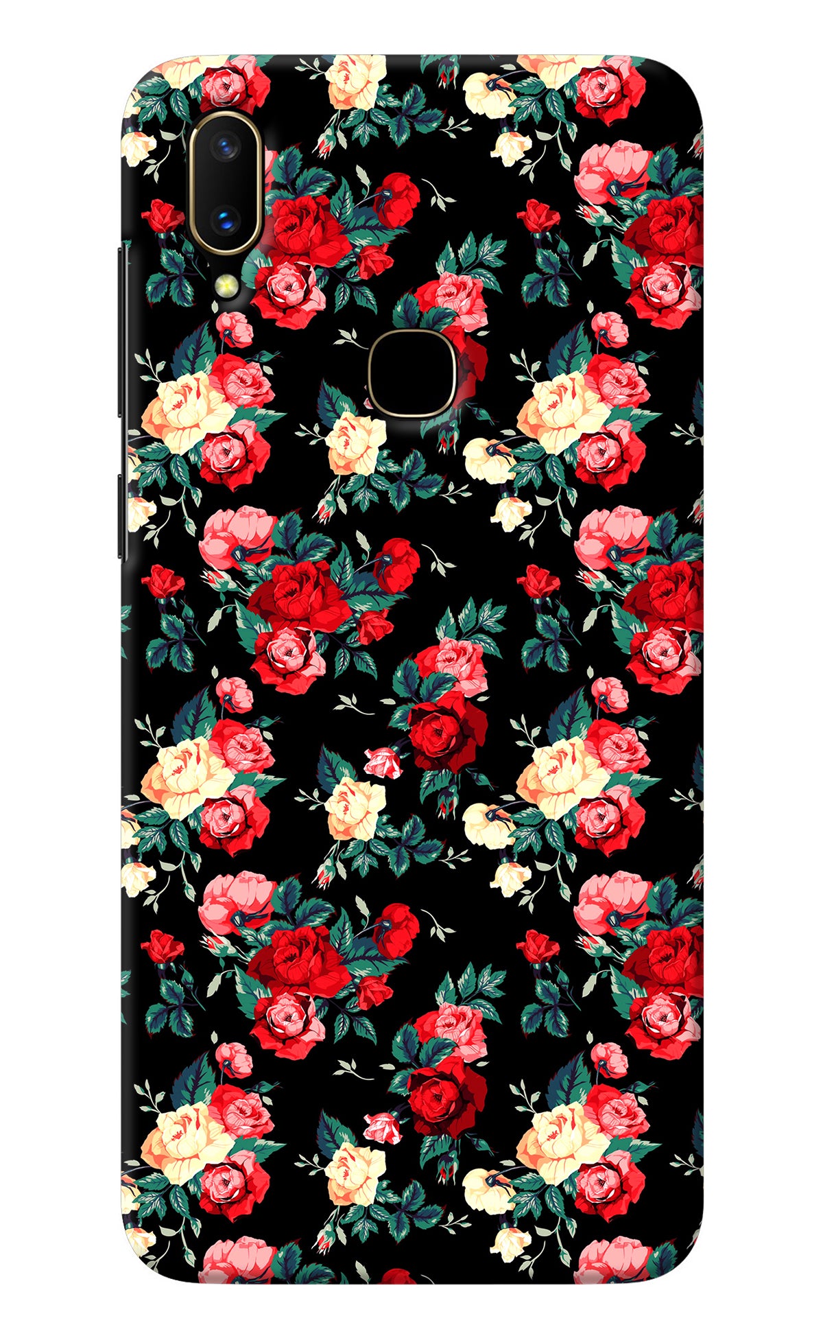 Rose Pattern Vivo V11 Back Cover