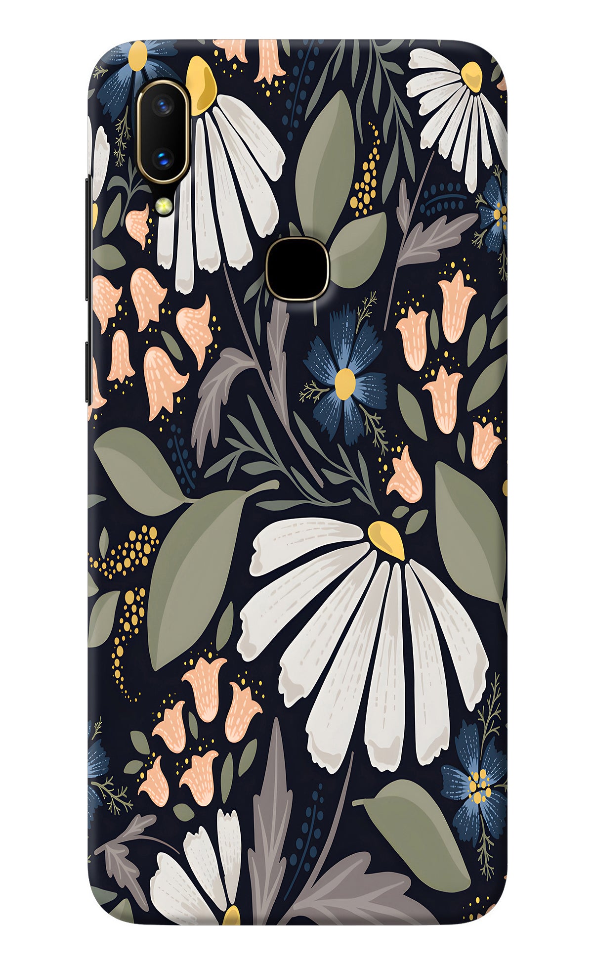 Flowers Art Vivo V11 Back Cover