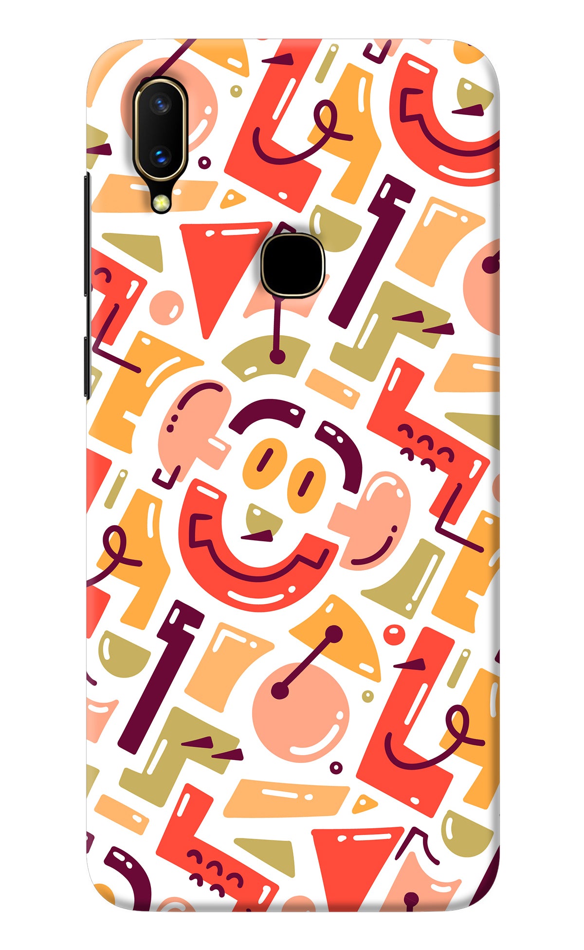 Doodle Pattern Vivo V11 Back Cover