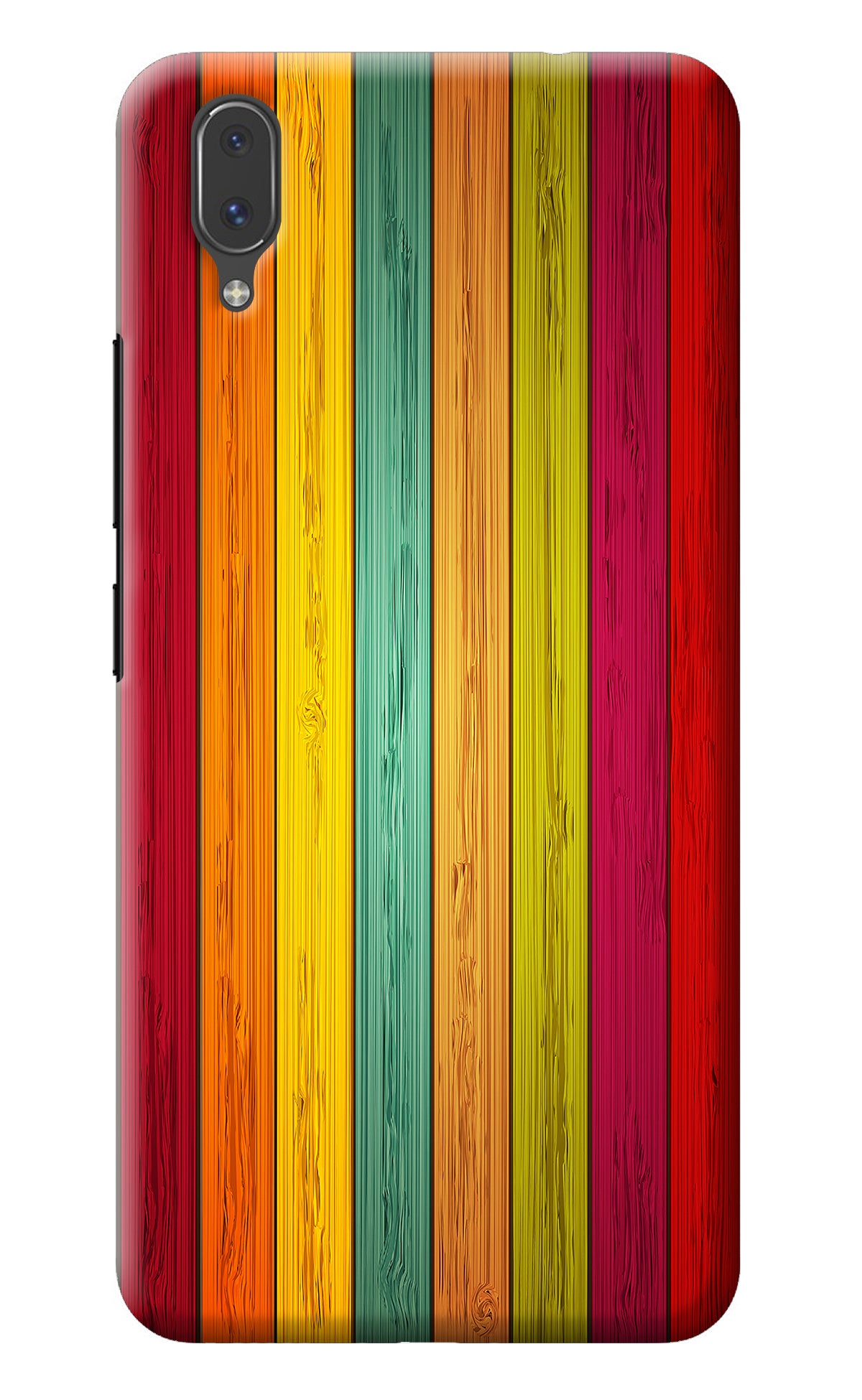 Multicolor Wooden Vivo X21 Back Cover