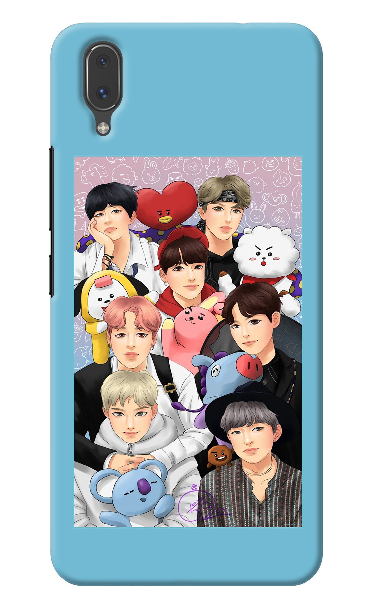 BTS with animals Vivo X21 Back Cover