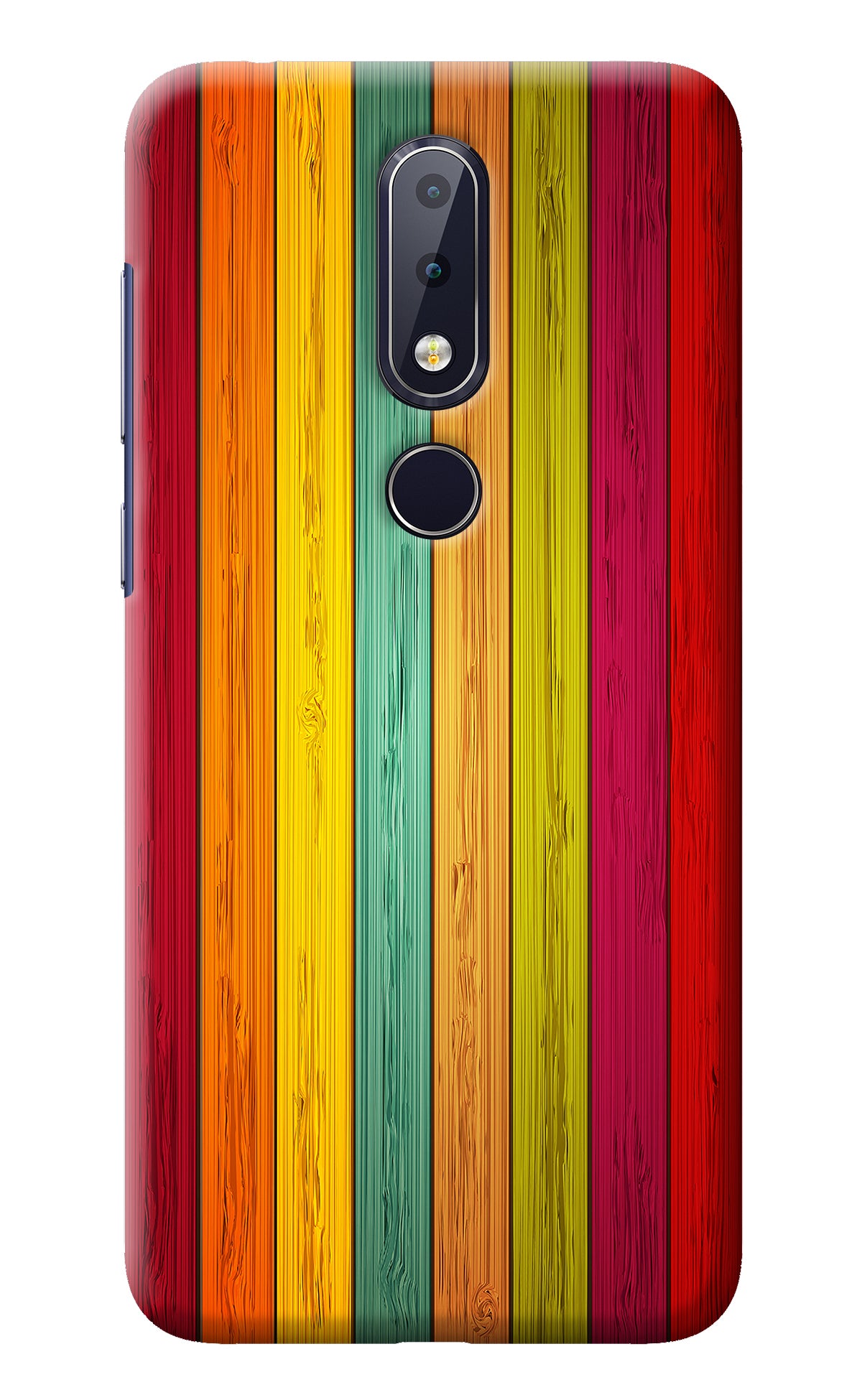 Multicolor Wooden Nokia 6.1 plus Back Cover