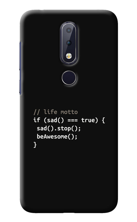 Life Motto Code Nokia 6.1 plus Back Cover