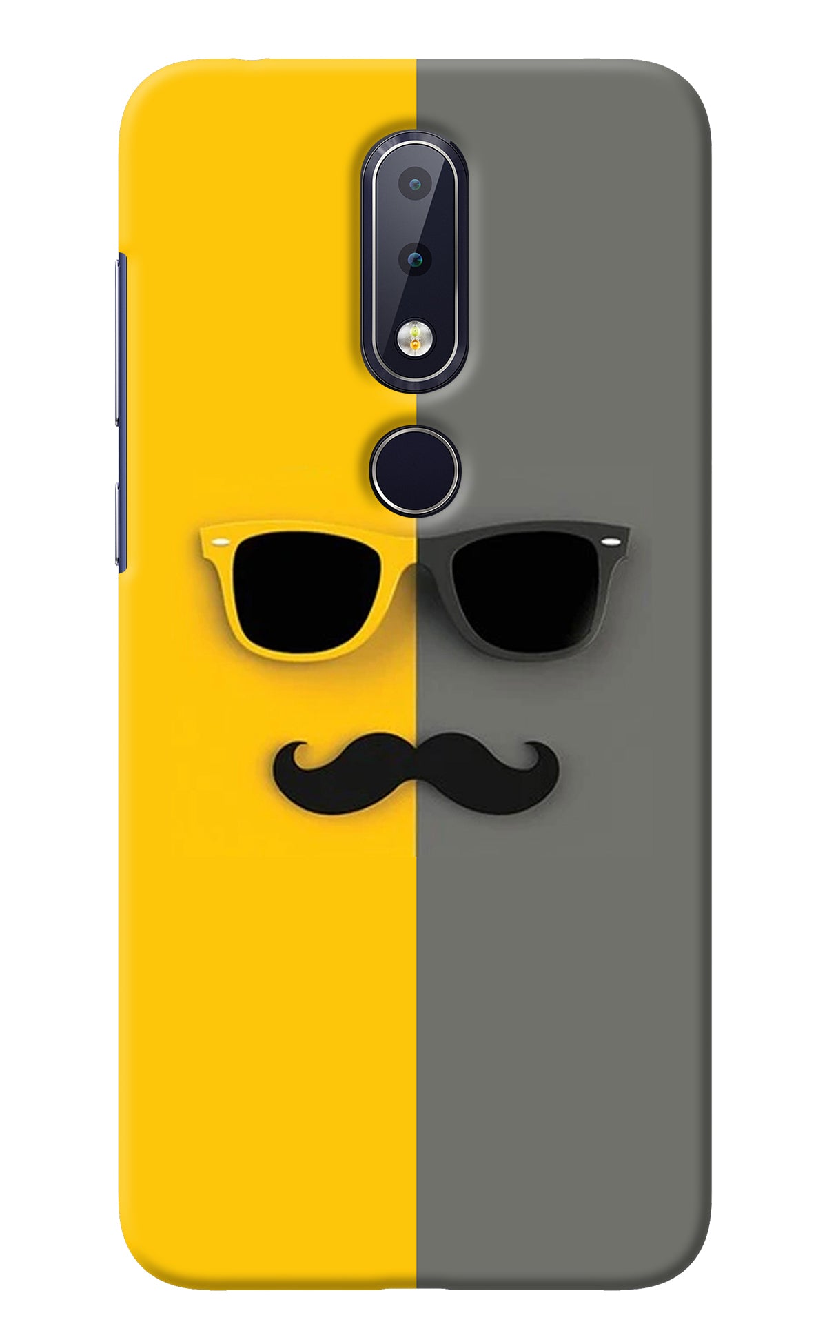 Sunglasses with Mustache Nokia 6.1 plus Back Cover