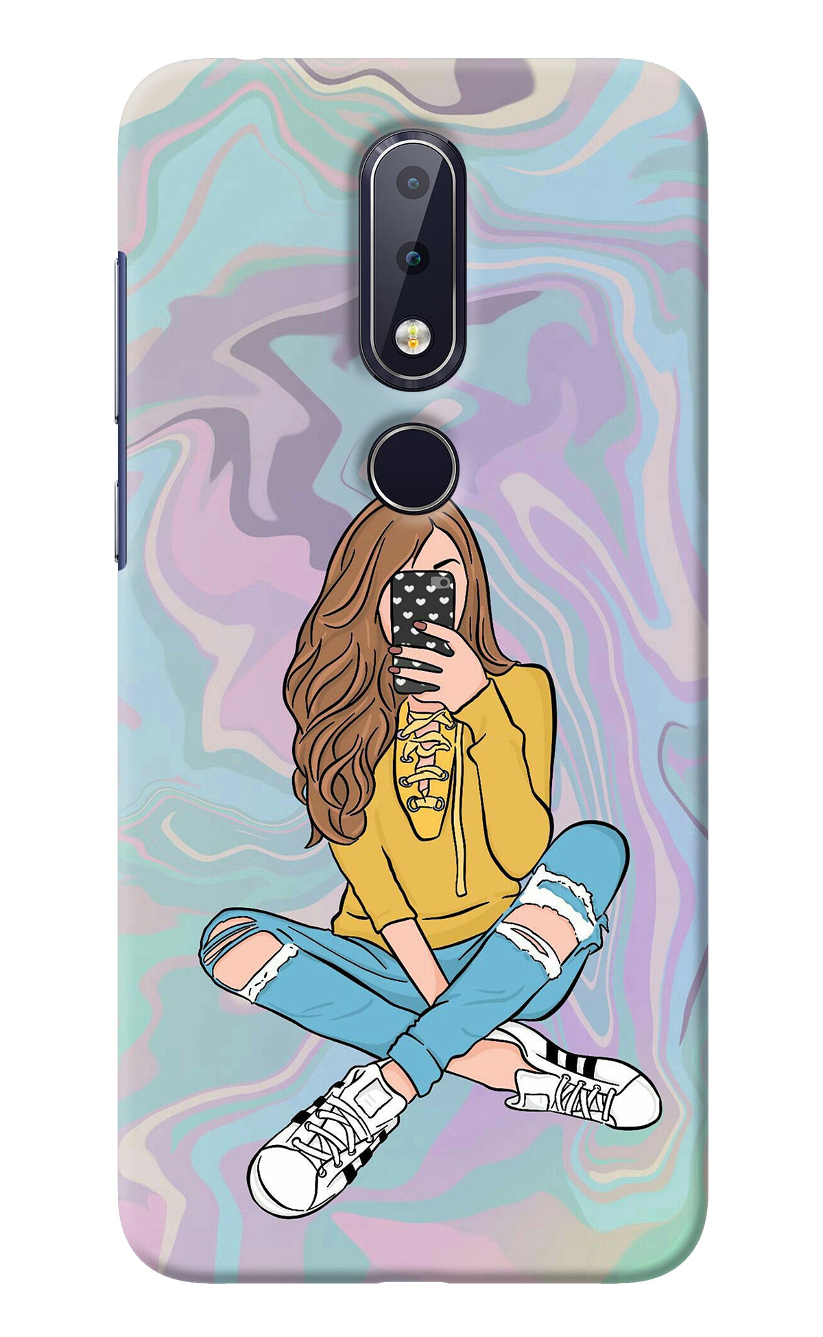 Selfie Girl Nokia 6.1 plus Back Cover