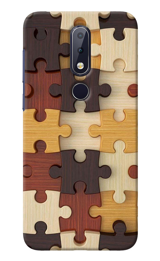 Wooden Puzzle Nokia 6.1 plus Back Cover