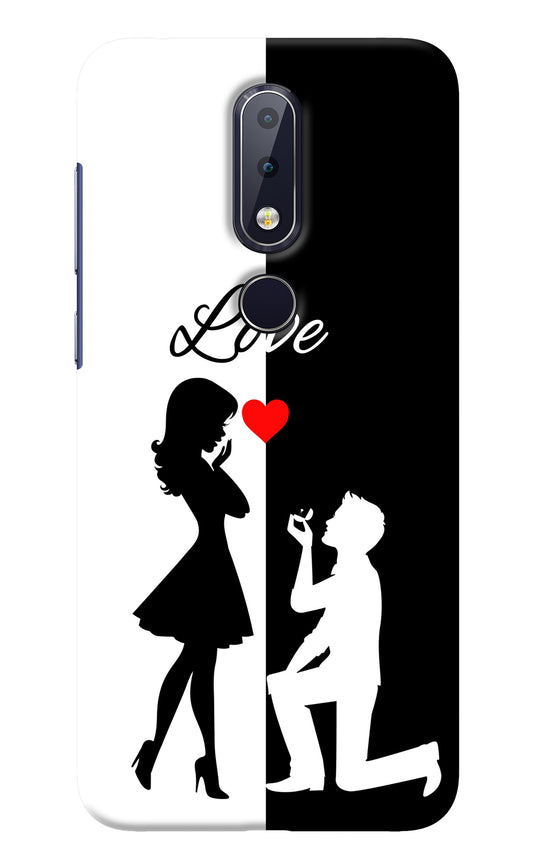 Love Propose Black And White Nokia 6.1 plus Back Cover
