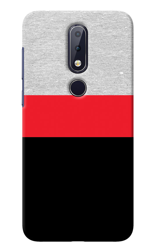Tri Color Pattern Nokia 6.1 plus Back Cover