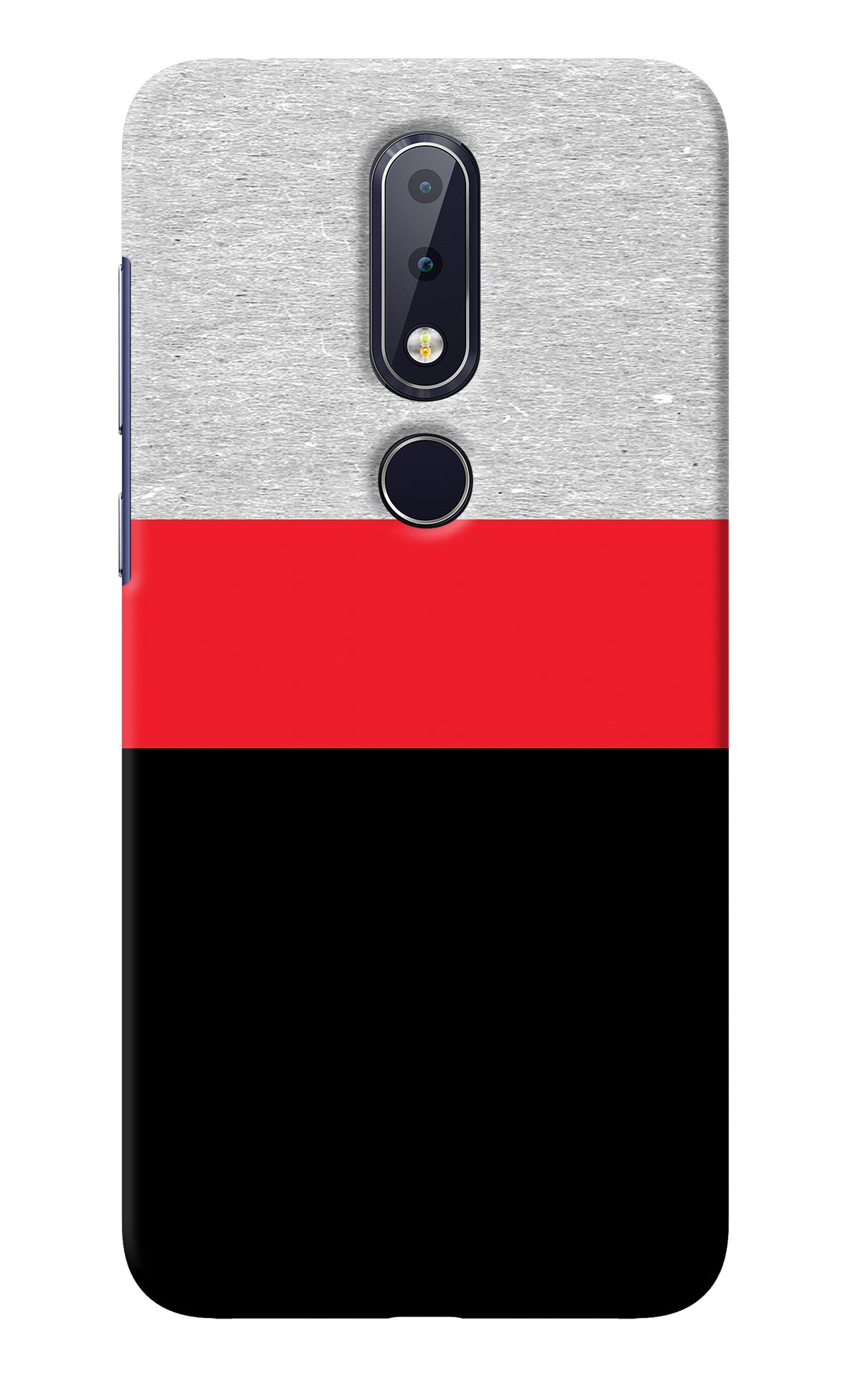 Tri Color Pattern Nokia 6.1 plus Back Cover