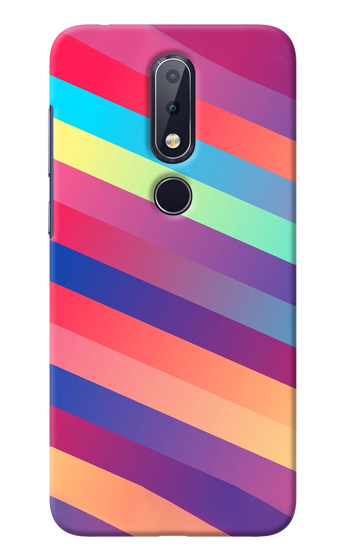 Stripes color Nokia 6.1 plus Back Cover